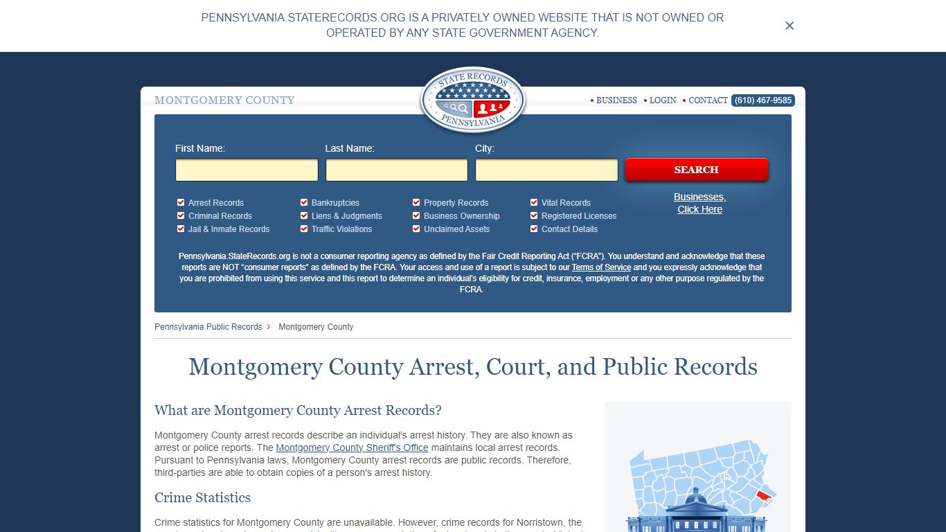 Montgomery County Arrest, Court, and Public Records