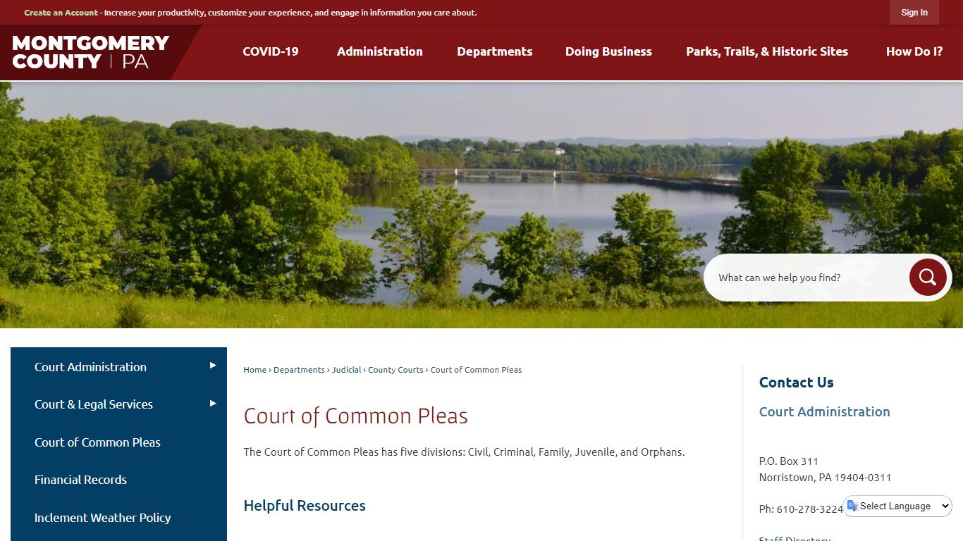 Court of Common Pleas | Montgomery County, PA - Official Website